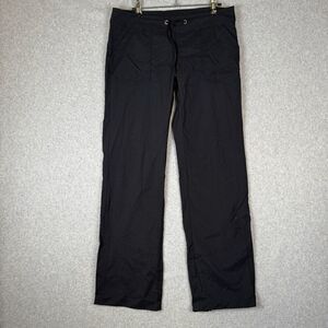 PrAna Wonens Small Straight Leg Active Athletic Pants Black Drawstring Waist
